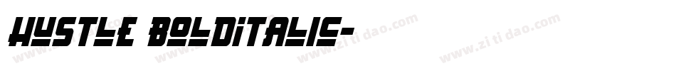 Hustle BoldItalic字体转换